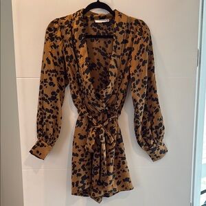 Long Sleeve Romper with waist tie